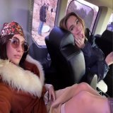 Suki Waterhouse and Camila Morrone behind the scenes of Daisy Jones and The Six