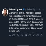 NEW: Rich Dad Robert Kiyosaki predicts #Bitcoin&nbsp;&nbsp; will be at $500,000 in 2025