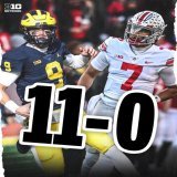 It&rsquo;ll be 11-0 Michigan at 11-0 Ohio State.
