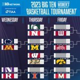 Who's Your Pick?   The 2023 Big Ten Women's Basketball Tournament starts TOMORROW on BTN.  Presented by @TIAA
