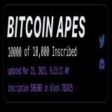 Exactly 2 months ago today the final 10,000th Bitcoin Ape was inscribed - congratulations to the community!