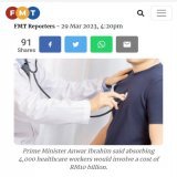 PMX: &ldquo;If we were to give all 4,000 (permanent placement) as demanded, we will need more than RM10 billion a year. So, this is impossible.&rdquo;  It costs RM2.5Mil a year to hire a permanent healthcare professional?  Outrageous.