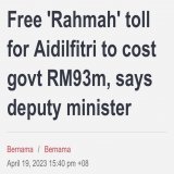 FREE TOLL IS A COUNTER-PRODUCTIVE POPULIST MOVE.  @anwaribrahim