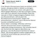 Lieber Frau Nastic,  Wie passt Terrorismus zu Gerechtigkeit?   Vielleicht haben Sie zu viele Copnik getrunken?   #SPDentrussifizieren #StandWithUkraine #ArmUkraineNow #SlavaUkraini #Misstrauensvotum #RussiaIsATerroristState #VisaBan #FreeTaurusQuote