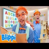 Blippi Goes to School \ud83c\udfeb Freeze Dance & Shaving Cream Fun!