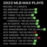MLB PLAY OF THE YEAR FREE  I HAVE ANOTHER 5U MLB MAX PLAY FOR TODAYS CARD  I WANT TO DROP IT FOR FREE  I AM 11-2 (84.6%) ON MAX PLAYS THIS MLB SEASON AND I WILL DROP IT FOR FREE TIL I LOSE  250 LIKES/RT ILL DROP IT FREE  #GamblingTwitter #MLB #Sports