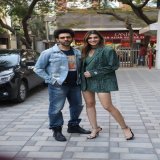 #Shehzada #KartikAaryan along with #KritiSanon promote their upcoming entertainer in town today..