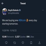 Is El Salvador  still buying one #Bitcoin per day?