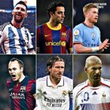 Career goals of players that have won the IFFHS playmaker awards:    Messi (5) 798 goals  Xavi (4) 123 goals   De bruyne (2) 162 goals   Iniesta (2) 145 goals   Kaka (1) 190 goals   Zidane (1) 156 goals   Modric (1) 99 goals   Kroos (1) 89 goals