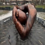 "The Embrace," a memorial honoring Martin Luther King Jr. and Coretta Scott King, is being unveiled today in Boston, where the couple met and studied in the 1950s.