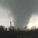 Remember when I said the second intercept of that tornado near Winnsboro, TX was even more intense? Here the tornado after the tornado cycled and put down a stovepipe with horizontal vortices. Uploading YT video shortly!! #txwx