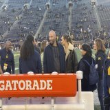 Derek Jeter and Hannah Jeter are at the Big House for Michigan State vs. Michigan