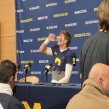 JJ McCarthy walked into the press conference and asked reporters, &ldquo;What a game, huh? Whew.&rdquo;