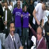 Michigan State fans wore TCU shirts to the basketball game against Michigan
