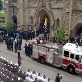 I can&rsquo;t stop thinking about todays fire and the tragic loss of a member of BFD. In 2009 we tragically lost two firefighters and these are scenes from their funeral. I took these pictures from my office. This is what we&rsquo;ll see again, unfor
