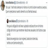 Aqu&iacute; ten&eacute;is a dos #feminazis como @ionebelarra e @IreneMontero intentando convencernos que hay una maligna Ley Org&aacute;nica que mete siete a&ntilde;os de c&aacute;rcel a las mujeres por no llevar sujetador.  No como la magn&iacute;fi