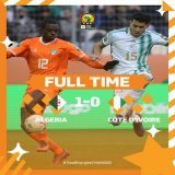 FULL-TIME!     Algeria 1-0 C&ocirc;te d&rsquo;Ivoire    A late Aimen Mahious penalty gives Algeria the victory in our first quarter-final of the day!    #TotalEnergiesCHAN2022 | #ALGCIV
