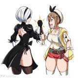 When you drag your game series out of obscurity, save your company, and get an anime adaptation #ライザのアトリエ #ライザ #Nier #2B #AtelierRyza