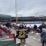 Really wish my mom could be here with me to take in all this years #WinterClassic has to offer but I just  know the #NHLBruins are going to win big for Shannon