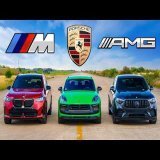 BMW X3 M50 contre Porsche Macan contre AMG GLC : COURSE DE DRAG