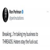 Breaking ...  Ron Perlman has quit Twitter for the 1,536th time.