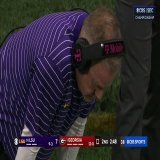 Stetson Bennett is having fun.   Judging by Brian Kelly's reaction, don't think he is.