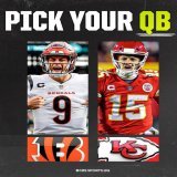 Who do you have in today&rsquo;s AFC Championship rematch?!   LIKE  for Joe Burrow RETWEET  for Patrick Mahomes