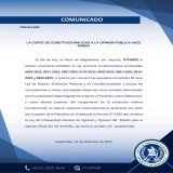 La Corte de Constitucionalidad a la opinión pública hace saber: