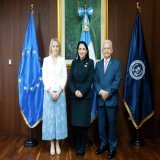 La Magistrada Presidente de la Corte de Constitucionalidad, Doctora Leyla Susana Lemus Arriaga, recibió la visita de la misión de acompañamiento de la Unión Europea, en el marco de los procesos de selección y nominación que se realizarán en Guatemala