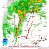 This #tornado watch runs until 8 am. The line of storms will continue to gradually move east through the night into eastern Arkansas, northern Louisiana and the Mid-South. Damaging winds and embedded tornadoes (a couple strong?) remain possible overn