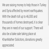 Hey guys, please support this initiative by a law firm to help those affected by earthquakes in Turkey and Syria    RT&rsquo;s &amp; donations appreciated