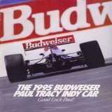A 1995 Budweiser ad accompanied by my picture of Paul Tracy in the #3 Newman-Haas Lola T95/00 Ford XB engined Indy Car at the Corkscrew. He would finish 6th in the driver standings with 2 wins at Surfers Paradise and Milwaukee that season.
