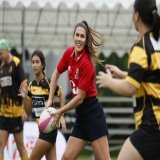 A training session they'll never forget @Aussie7s superstar @CharlieCaslick was on hand to deliver a coaching clinic at SCC Rugby Academy ahead of this weekend's #Singapore7s @HSBC_Sport | #HSBC7s