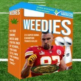 BREAKING: Travis Kelce to be the newest athlete to embrace the cover of a Weedies box