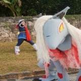 コスプレ pkmn LA  ショウ‥ちせら ヒスイゾロアーク‥トッシー  カメラ‥猫蟹丸さん  #ポケモンコスプレ #海洋博コスプレ #海洋博コスプレ撮影会