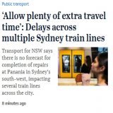 Sydney trains stuffed AGAIN!  If only the Berejiklian/Perrottet/Pork-Barilaro Govt had invested in Sydney trains like they rorted bushfire victims!   2 weeks to go to vote this mob out!  #nswpol #auspol #NSWvotes #sydneytrains