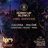 Hurry Up Slowly arrive to #BPMCanada for their label showcase with @Calussaofc, @Malonemusicofc, @DJChristinaCruz, & Mina. Don't miss their sonic voyage this Saturday at Soluna Tickets are on sale now \u2192