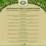 #Jeddah Declaration | At the 32nd Arab Summit, leaders have voiced their concerns and aspirations, working towards a common ground for a more peaceful and prosperous region.