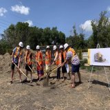 Turning some sod with North Central Family Centre to celebrate a multi-family affordable housing development coming to North Central!  Yesterday was an exciting step towards welcoming 30 individuals and families to their new home in November 2024. Mo
