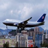 A United Airlines B747-400 seen here in this photo at Hong Kong Kai Tak in July 1998 #avgeeks - See photo