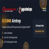This week's airdrop is again sponsored by @GigaChadGPT_io !       We're giving away 0.5 BNB!  To enter:      Follow, Like &amp; Retweet this tweet     Go to  to join      Good luck! #airdrop #giveaway #coinsniper #BSC #AirdropCrypto #GiveawayAlert #B