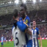 Magnificent strike from Tariq Lamptey deflects on Dunk to put Brighton on a level vs. Liverpool.  #BHA 1-1 #LIV  #BHALIV #FACup .