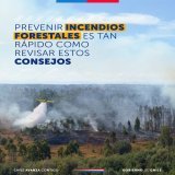 Entre todas y todos podemos prevenir los #IncendiosForestales Revisa estos consejos y siempre llama al 130 de @conaf_minagri si ves humo o fuego al aire libre.