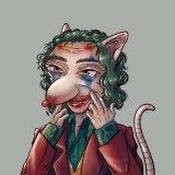 Joaquin Phoenix in the movie Joker from the Money Rat collection  @THR  There will be four Jokers in the Money Rat collection. The entire collection is exclusively handmade  Money Rat #747:   #NFTgang  #NFT #NFTCommunity #NFTCollection #NFTs