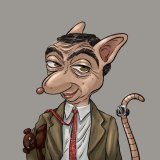 Rowan Sebastian Atkinson in "Mr. Bean" from the Money Rat #collection @MrBean  This collection is exclusively handmade.   Money Rat #695:   #NFTgang  #NFT #NFTCommunity #NFTCollection #NFTs