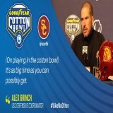 @USCFB Defensive Coordinator, Alex Grinch, talks about the #GoodyearCottonBowl Classic.   #LikeNoOther | #FightOn