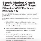 Did chatgpt know something ???  Or just a coincidence ? Right after CPI data is announced  #BankCrash  #BankRuns  #stockmarketcrash  $sivb $wfc $bac $schw $boh  $frc $ms $jpm $sqqq $qqq $spy $uvxy