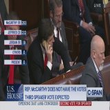 House Speaker SECOND round of voting is over and still no candidate has a majority: McCarthy (R) 203 Jeffries (D) 212 Jordan (R) 19: Biggs, Bishop, Boebert, Brecheen, Cloud, Clyde, Crane, Gaetz, Good, Gosar, Harris, Luna, Miller, Norman, Ogles, Perry