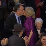 On Tuesday evening, before President Joe Biden gave his State of the Union address at the United States Capitol in Washington D.C., Beforehand, Jill Biden and Kamala Harris&rsquo; husband exchanged a kiss on the lips Simply gross
