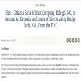 @FDICGov's press release makes it sound like First Citizens Bank took all the loans that #SiliconValleyBank had on its books.  But... it did not.  $90 billion in toxic loans were left behind. Cost to taxpayers currently estimated at $20bn but it will